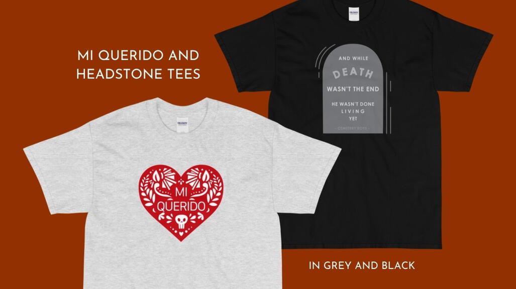 mi querido and gravestone tees