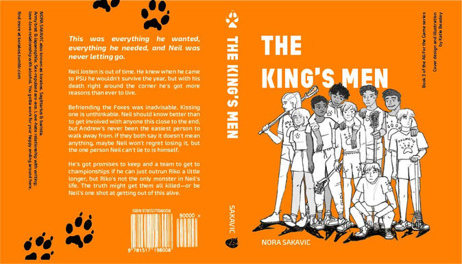 The King's Men by Nora Sakavic jacket. Art and design by me.