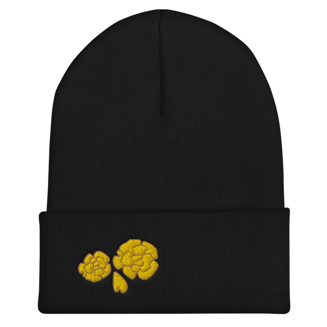 marigold skull beanie